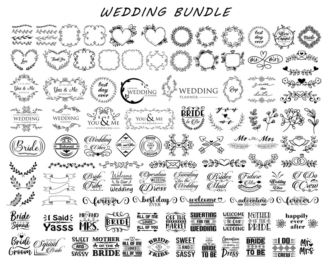 380 Wedding SVG Bundle